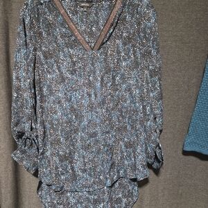 RW & CO OVERSIZED BLOUSE SZ SP